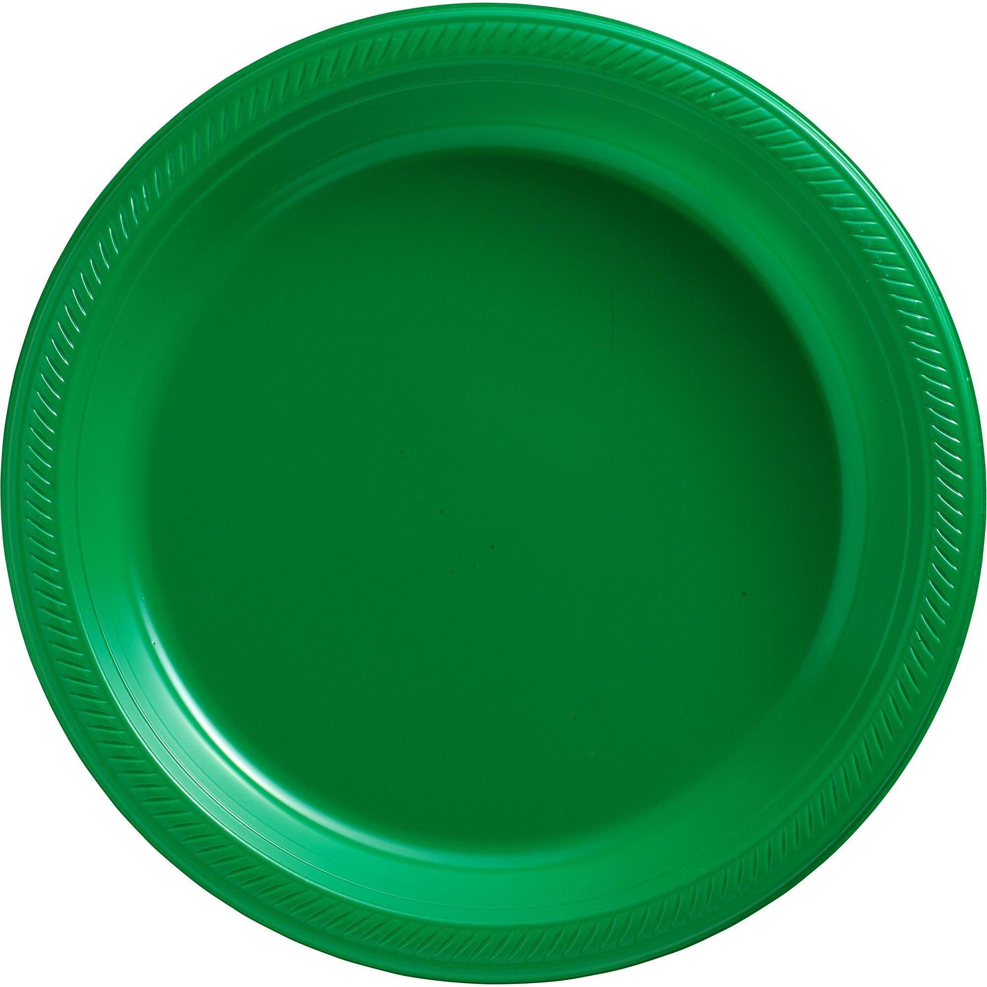 Festive Green Plastic Dinner Plates 20ct Party City